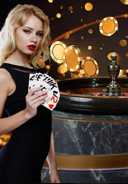 Canlı casino masasında krupiye